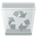  ,   ,   , trashcan, trash, recycle bin, empty 128x128