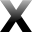  x, Macintosh OS X, Mac OS X, Big letter X 64x64
