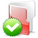  , , red, list manager, folder, check 128x128