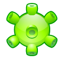  , virus, mine, green, ball 128x128