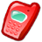  , sms, red phone, phone, mobile, cell phone, cell 48x48