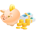  , , , , , , safe, piggy bank, pig, money, coins, cash 128x128