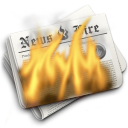  , , , , newspaper, hot, flames, burn 128x128