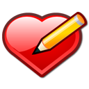  , , , , pen, love, heart, edit, bookmark 128x128