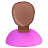  , , , , , user, pink, female, black, bald 48x48