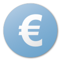  , , , euro, currency, blue 128x128