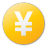  , , , yuan, yellow, currency 48x48