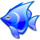  , , , fish, blue, animal 128x128