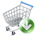   , ,  ,  , , , webshop, shopping cart, ecommerce, down, arrow 128x128